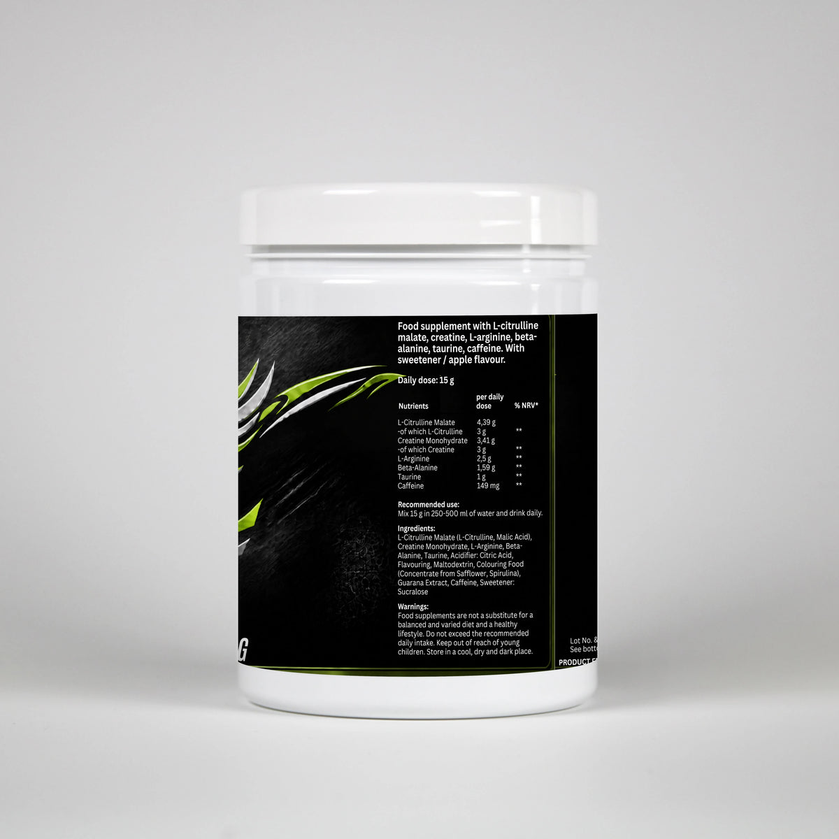 Pre-Workout Booster Green Apple - 500g