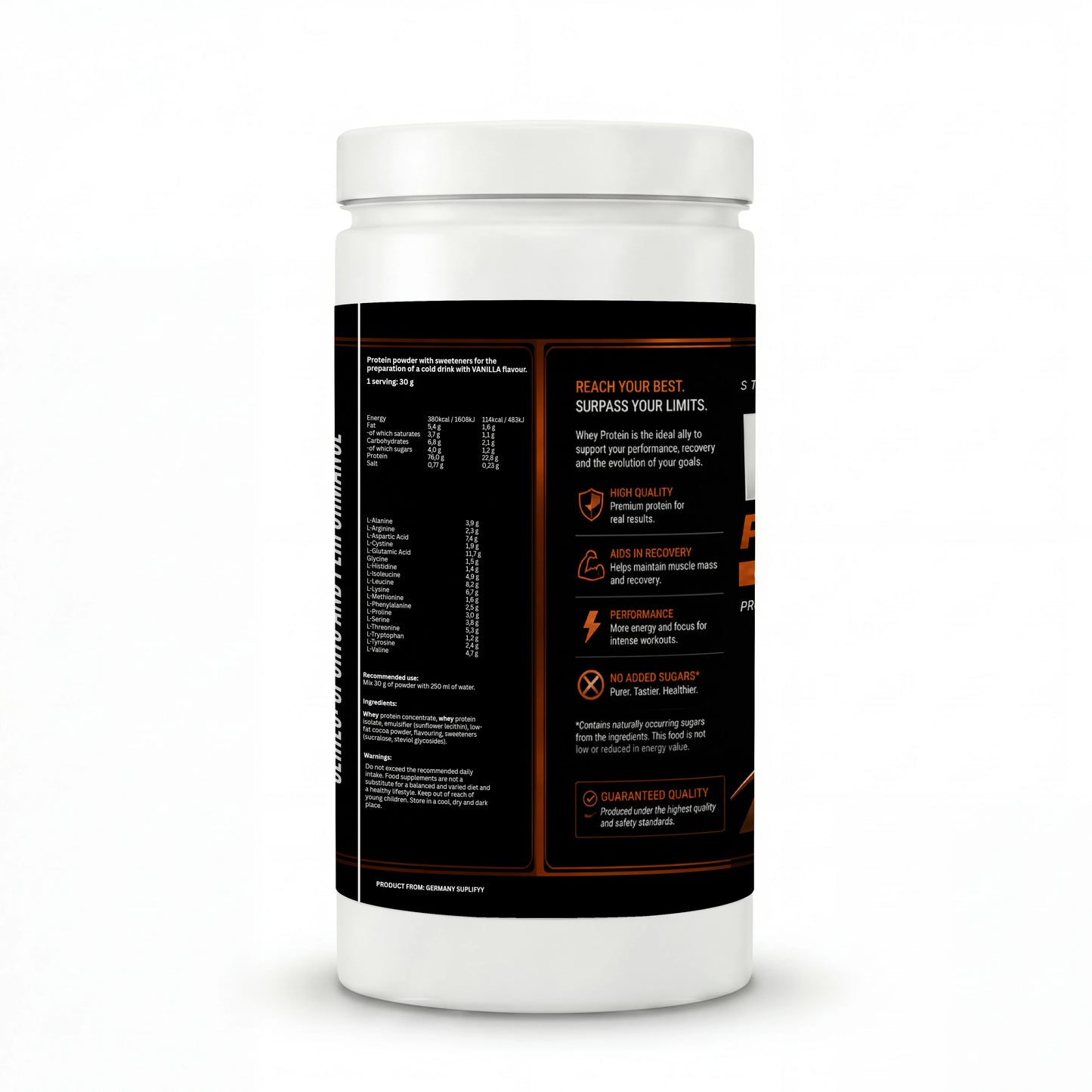 Whey Protein Concentrado e Isolado Vanilla - 1000g