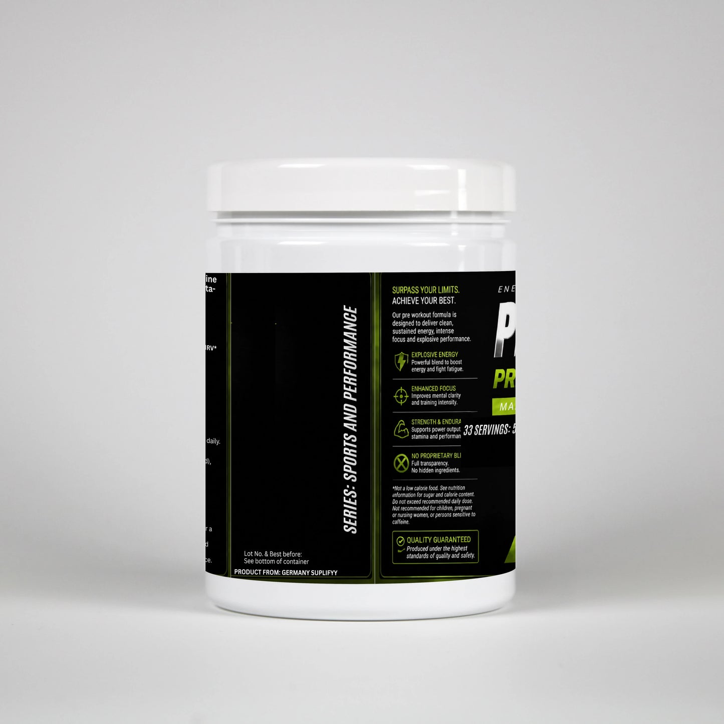 Pre-Workout Booster Green Apple - 500g