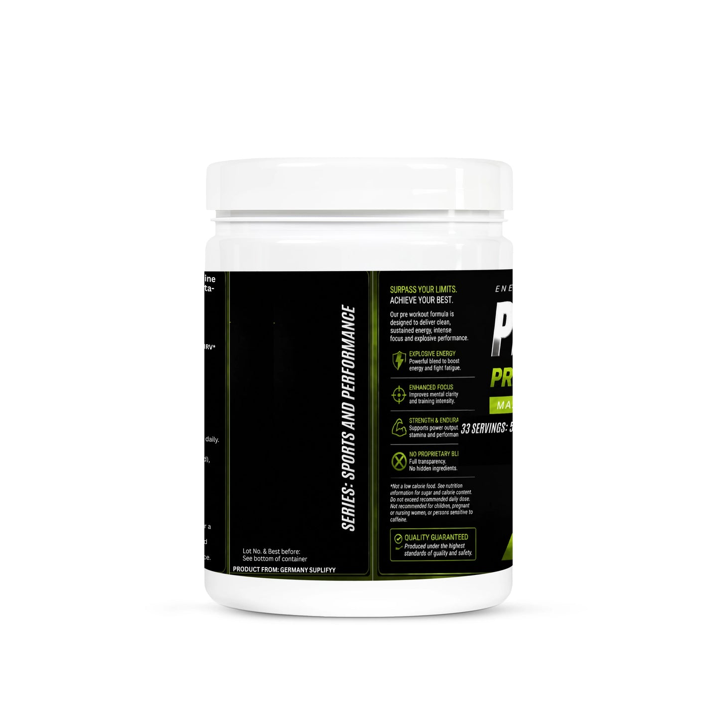 Pre-Workout Booster Green Apple - 500g